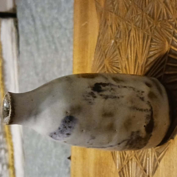 Vintage Stoneware Bud Vase Sailing Ship - Picture 2 of 9